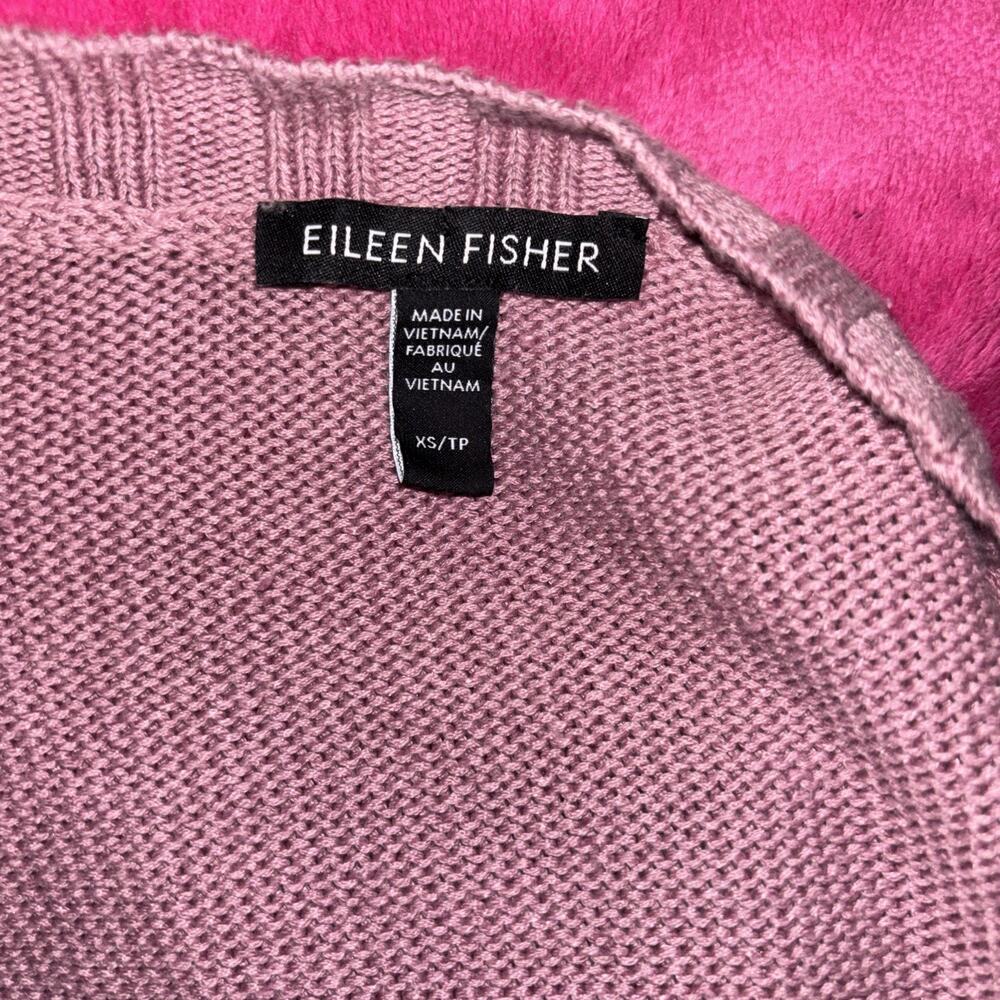 Eileen Fisher Women's Pink Cotton Linen Cardigan Sweater Size XS - Picture 2 of 3
